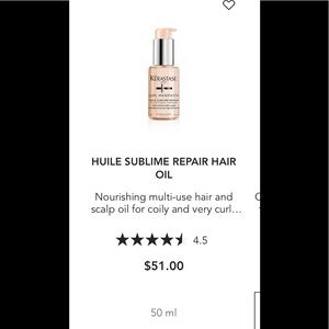 Kérastase Paris Curl Manifesto, Huile Sublime Repair (oil)